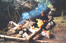 kochen in der Boofe